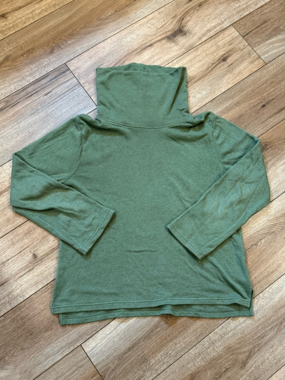 J. Crew Factory Olive Green Funnel Neck Sweatshirt - Picture 1 of 2